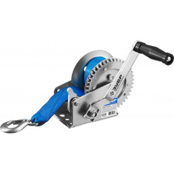 43115-0.5 | Лебедка ручная барабанная тяговая, ленточная, 0,5т, 8м, ЗУБР ПРОФЕССИОНАЛ-0