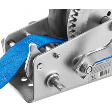 43115-1.1 | Лебедка ручная барабанная тяговая, ленточная, 1,1т, 10м, ЗУБР ПРОФЕССИОНАЛ-5