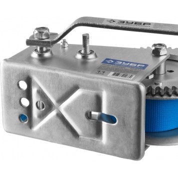 43115-1.1 | Лебедка ручная барабанная тяговая, ленточная, 1,1т, 10м, ЗУБР ПРОФЕССИОНАЛ-10