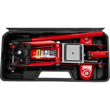 43152-2-K | Домкрат гидравлический подкатной, 2т, 125-320мм, в кейсе, STAYER RED FORCE-11