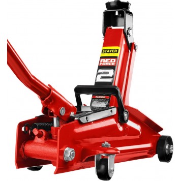 43153-2 | Домкрат гидравлический подкатной, 2т, 130-350мм, STAYER RED FORCE-6