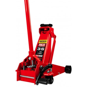 43155-3.5 | Домкрат гидравлический подкатной, с педалью, 3,5т, 145-500мм, STAYER RED FORCE-6