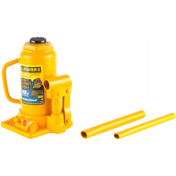 43160-12 | Домкрат гидравлический бутылочный, 12т, 210-400мм, STAYER PROFI-0