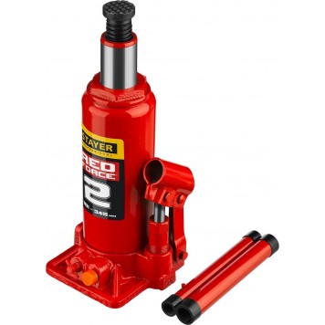 43160-2_z01 | Домкрат гидравлический бутылочный, 2т, 181-345 мм, STAYER RED FORCE-7