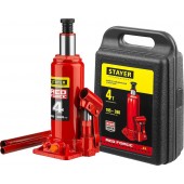 Домкрат гидравлический бутылочный, 4т, 195-380 мм, в кейсе, STAYER 43160-4-K_z01