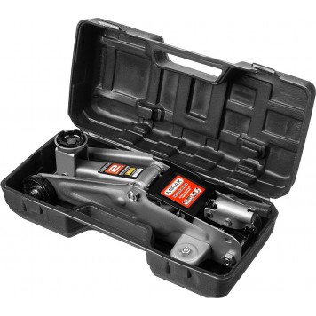 43252-2-K | Домкрат гидравлический подкатной, 2т, 130-315мм, в кейсе, MIRAX-9