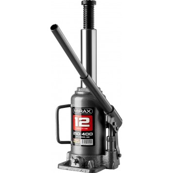 43260-12 | Домкрат гидравлический бутылочный, 12т, 210-400 мм, MIRAX-4