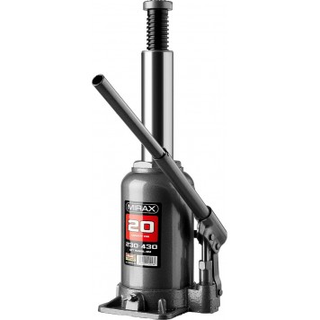 43260-20 | Домкрат гидравлический бутылочный, 20т, 230-430 мм, MIRAX-4