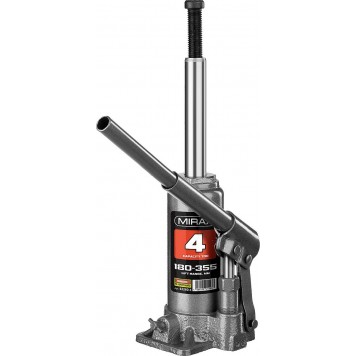 43260-4 | Домкрат гидравлический бутылочный, 4т, 180-355 мм, MIRAX-4