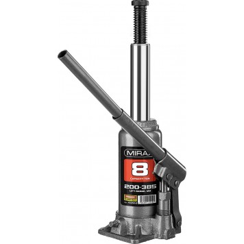 43260-8 | Домкрат гидравлический бутылочный, 8т, 200-385 мм, MIRAX-4