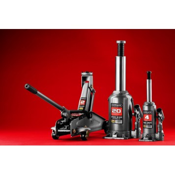 43260-8 | Домкрат гидравлический бутылочный, 8т, 200-385 мм, MIRAX-8