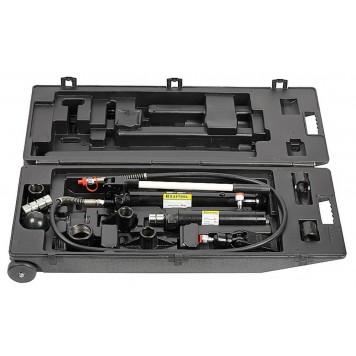 43438-10 | Набор гидравлический, портативный для правки кузова, в пластиковом кейсе, 10т, 70МПа, KRAFTOOL-0