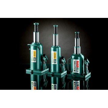 43462-16_z01 | Домкрат гидравлический бутылочный, сварной, 16т, 230-455мм, KRAFTOOL KRAFT-LIFT-9