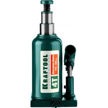 43463-4 | Домкрат гидравлический бутылочный, сварной, телескопический, 4т, 170-420мм, KRAFTOOL DOUBLE RAM-6