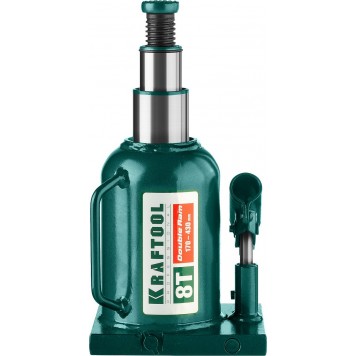 43463-8 | Домкрат гидравлический бутылочный, сварной, телескопический, 8т, 170-430мм, KRAFTOOL DOUBLE RAM-6