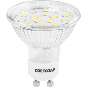 44560-25_z01 | Лампы светодиодные "LED technology", цоколь GU10, теплый белый свет (3000К), 220В, 3Вт (25), СВЕТОЗАР-0