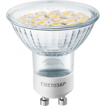 44560-35 | Лампы светодиодные "LED technology", цоколь GU10, теплый белый свет (3000К), 230В, 5Вт (35), СВЕТОЗАР-0