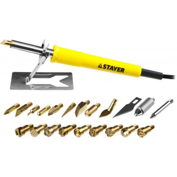 45227 | Прибор для выжигания, 3в1, с набором насадок 20шт, STAYER PROFESSIONAL-0