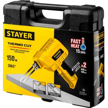 45255-H2 | Набор "Thermo cut" для терморезки пенопласта, пластика, 150 Вт, 2 ножа, STAYER-1