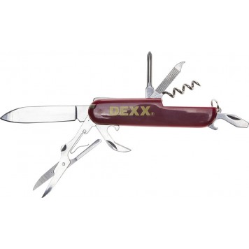 47645 | Нож складной многофункциональный, пластиковая рукоятка, 10 функций, DEXX-0
