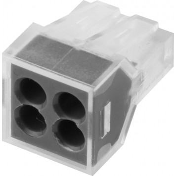 49170-4 | Клемма соединительная, 4-х проводная, 400В, 24А, 0,75-2,5мм2, 2шт, СВЕТОЗАР-0