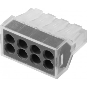 49170-8 | Клемма соединительная, 8-и проводная, 400В, 24А, 0,75-2,5мм2, 2шт, СВЕТОЗАР-0