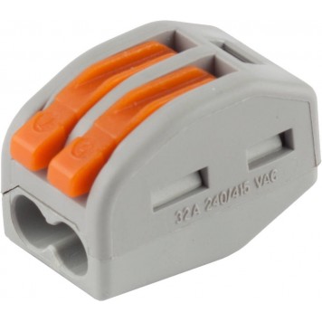 49190-2 | Клемма соединительная, разъемная, 2-х проводная, 400В, 32А, 0,5-2,5мм2/0,5-4мм2, 2шт, СВЕТОЗАР-0