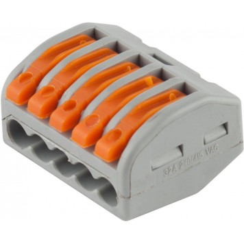 49190-5 | Клемма соединительная, разъемная, 5-и проводная, 400В, 32А, 0,5-2,5мм2/0,5-4мм2, 2шт, СВЕТОЗАР-0