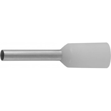 49400-07 | Наконечник штыревой, изолированный, для многожильного кабеля, белый, 0,75 мм2, 25шт, СВЕТОЗАР-0