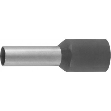 49400-40 | Наконечник штыревой, изолированный, для многожильного кабеля, серый, 4,0 мм2, 10шт, СВЕТОЗАР-0