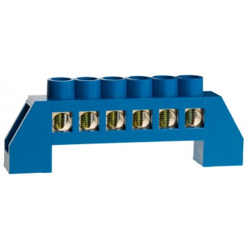 49805-06 | Шина нулевая, в изоляц оболочке, 6х9мм, 6 полюсов, макс. ток 100А, СВЕТОЗАР-0