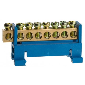 49806-08 | Шина нулевая на изоляторе типа "Стойка" макс. ток 100А, 5,2мм, 8 полюсов, СВЕТОЗАР-0