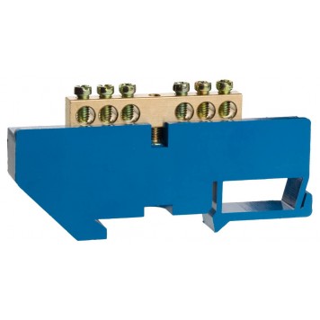 49807-06 | Шина нулевая на DIN-изоляторе, макс. ток 100А, 5,2мм, 6 полюсов, СВЕТОЗАР-0