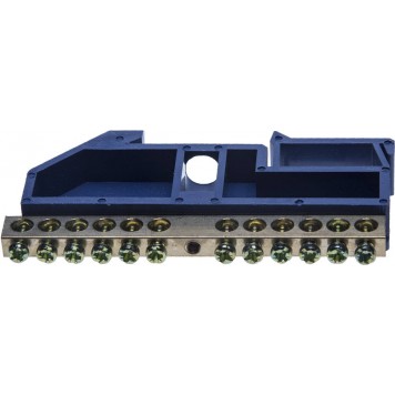 49807-12 | Шина нулевая на DIN-изоляторе, макс. ток 100А, 5,2мм, 12 полюсов, СВЕТОЗАР-0