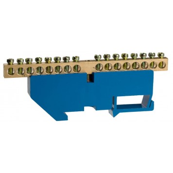 49807-16 | Шина нулевая на DIN-изоляторе, макс. ток 100А, 5,2мм, 16 полюсов, СВЕТОЗАР-0