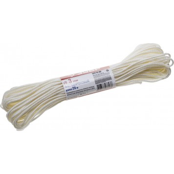 50210-03 | Фал капроновый, d=3,0 мм, 20 м, 200 кгс, 6 ктекс, ЗУБР МАСТЕР-0