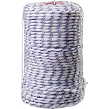 50215-08 | Фал плетёный полипропиленовый 16-прядный с полипропиленовым сердечником, диаметр 8 мм, бухта 100 м, 520 кгс, СИБИН-0