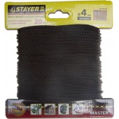 Шнур хозяйственно-бытовой, полипропиленовый, вязанный, с сердечником, черный, d 4, 20м, STAYER 50411-04-020