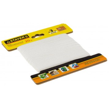 50420-03-020 | Шнур хозяйственно-бытовой, полипропиленовый, вязанный, без сердечника, белый, d 3, 20м, STAYER STANDARD-0