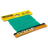 Шнур хозяйственно-бытовой, полипропиленовый, вязанный, без сердечника, зеленый, d 3, 20м, STAYER 50422-03-020