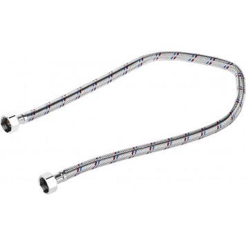 51005-G/G-060 | Подводка гибкая для воды, оплетка из нержавеющей стали, г/г 1/2" - 0,6м, ЗУБР ЭКСПЕРТ-0