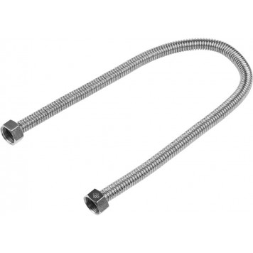 51011-G/G-050 | Подводка сильфонная из нержавеющей стали, для воды, г/г (гайка-гайка), 1/2", 0,5м, ЗУБР ЭКСПЕРТ-0