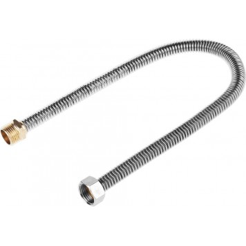 51011-G/S-050 | Подводка сильфонная из нержавеющей стали, для воды, г/ш (гайка-штуцер), 1/2", 0,5м, ЗУБР ЭКСПЕРТ-0