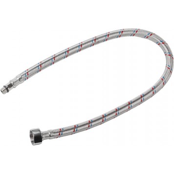 51016-060 | Подводка гибкая для воды к смесителям, оплетка из нерж стали, укороченная, г/ш 1/2" - 0,6м, STAYER-0