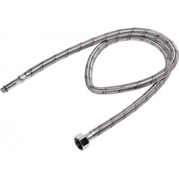 51017-100 | Подводка гибкая для воды, к смесителям, оплетка из нержавеющей стали, удлиненная, г/ш 1/2"-1м, STAYER-0