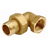 Соединитель угловой с накидной гайкой, латунь, г/ш, 1/2", GENERAL FITTINGS 51035-G/S-1/2