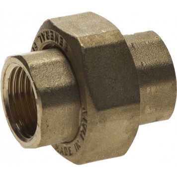 51037-G/G-1/2 | Соединитель с накидной гайкой, латунь, г/г, 1/2", GENERAL FITTINGS-0