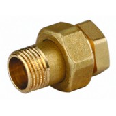 Соединитель прямой с накидной гайкой, латунь, г/ш, 1/2", GENERAL FITTINGS 51037-G/S-1/2