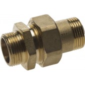 Соединитель прямой с накидной гайкой, латунь, ш/ш, 3/4", GENERAL FITTINGS 51037-S/S-3/4