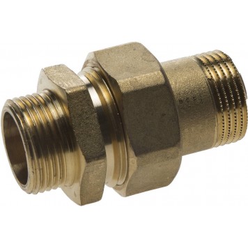 51037-S/S-3/4 | Соединитель прямой с накидной гайкой, латунь, ш/ш, 3/4", GENERAL FITTINGS-0